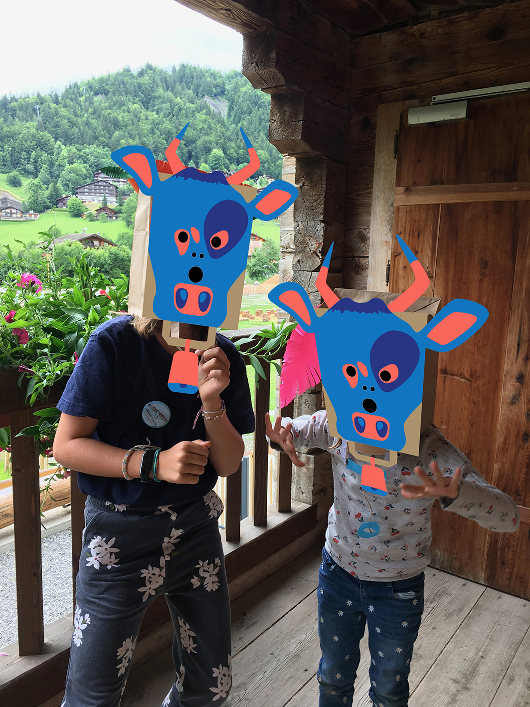 Atelier Emmanuelle Viguié, pour les 6-12 ans, Les masques vache